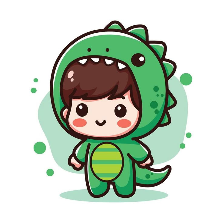Ảnh avatar khủng long xanh cute